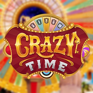 Crazy Time game logo shown over a still from the live broadcast